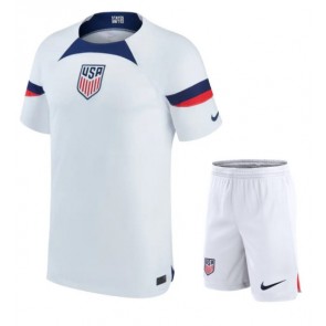 Förenta staterna kläder Barn VM 2022 Hemmatröja Kortärmad (+ korta byxor)